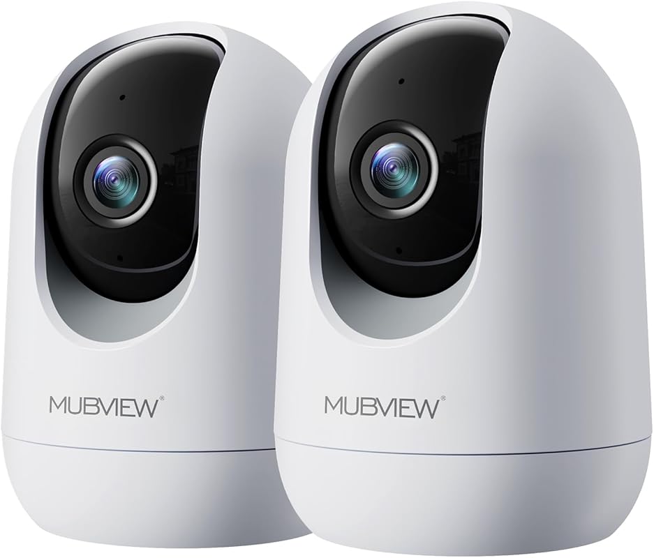 High-Resolution 2K Indoor WiFi Camera with Night Vision for Monitoring