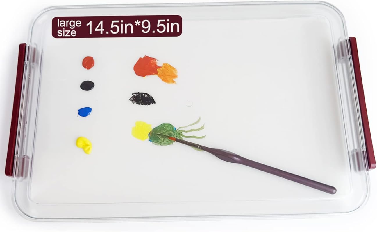 Wet Palette, 9.5x14.5 inch for Acrylic and Miniature Painting. Keeps P