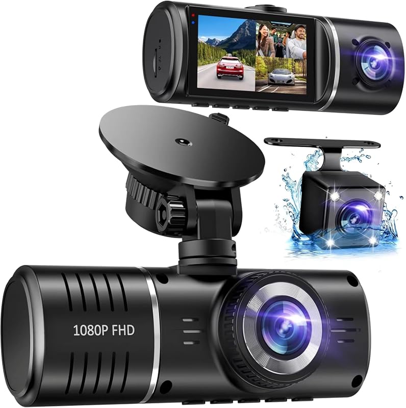 Best 3-Channel Dash Cam: Front, Rear, Inside Recording with Night Visi