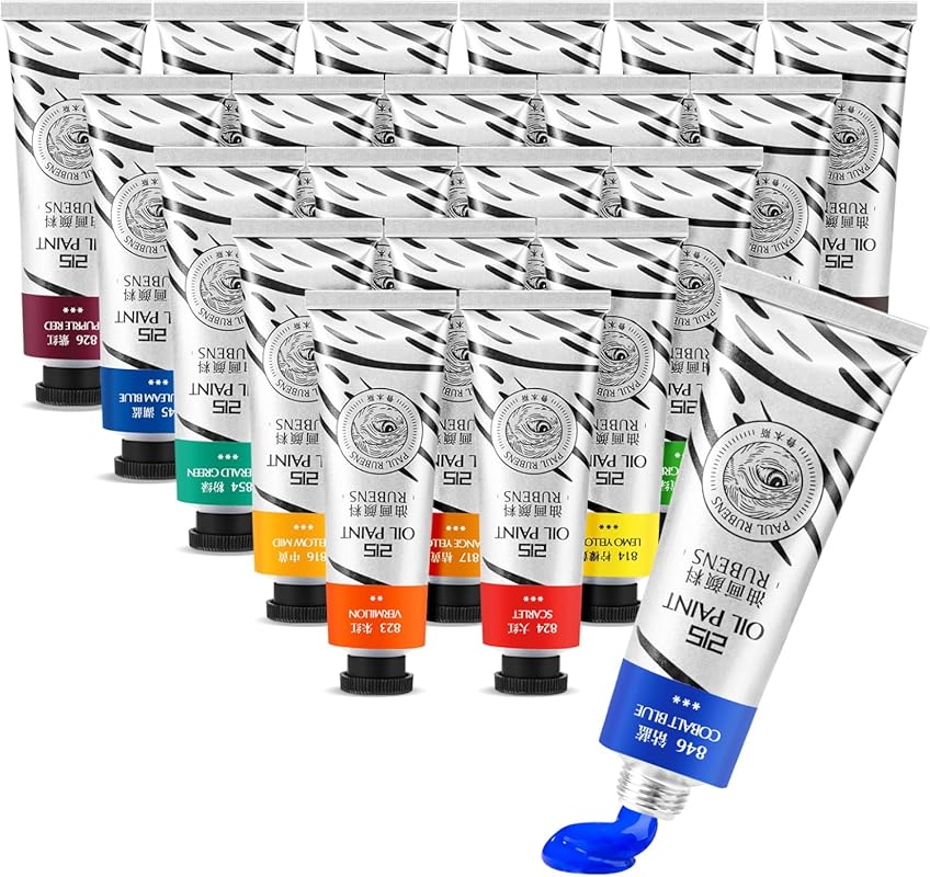 Paul Rubens Oil Paint Set, 20 Colors, 50ml Tubes, Creamy Texture for A