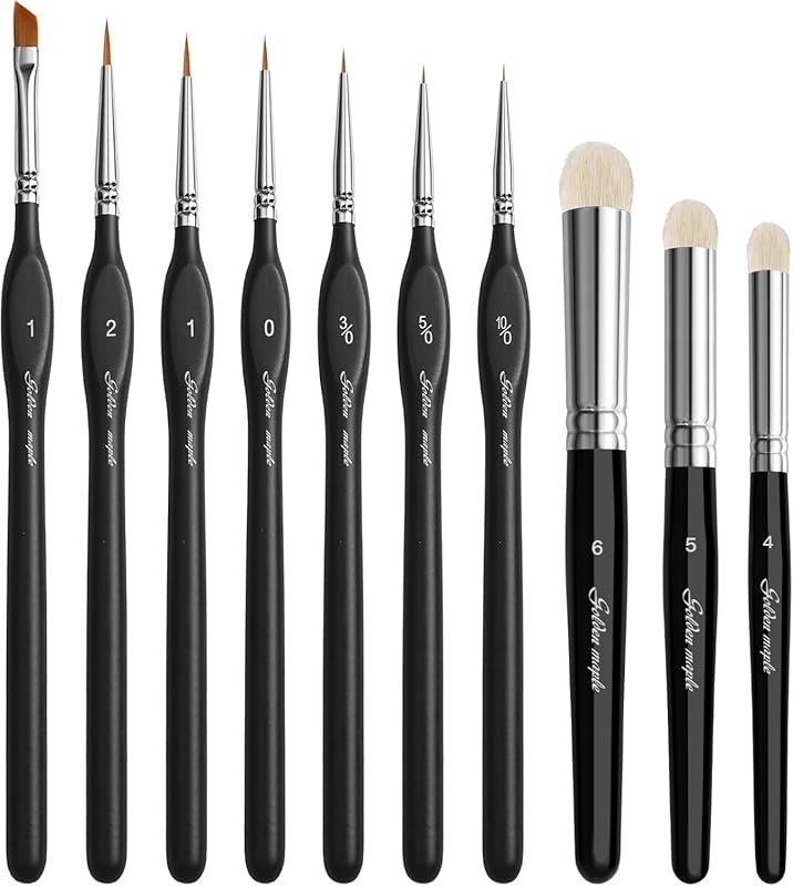 Golden Maple Miniature Paint Brushes Drybrush