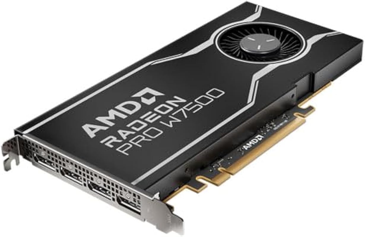 AMD Radeon Pro W7500 Graphics Card, 8 GB GDDR6, for 3D Rendering and M