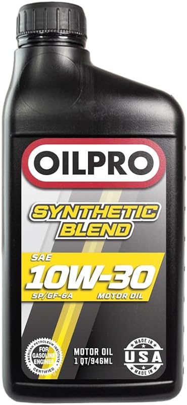 Premium 10W30 Synthetic Blend Motor Oil, Ideal for Direct Fuel Injecti