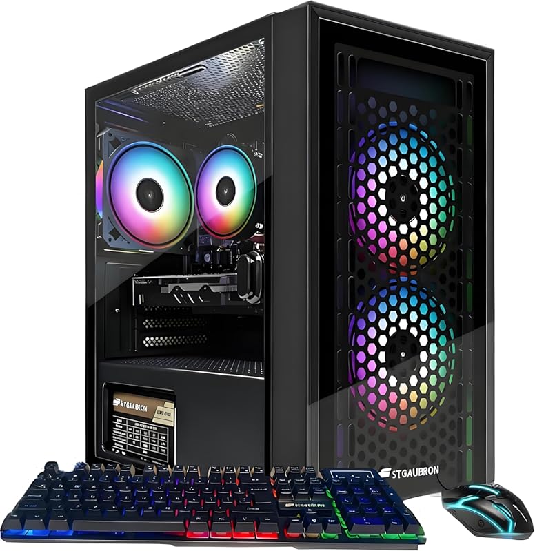 STGAubron Gaming PC: Intel Core i5, Radeon RX 560 4GB, 16GB RAM, 512GB