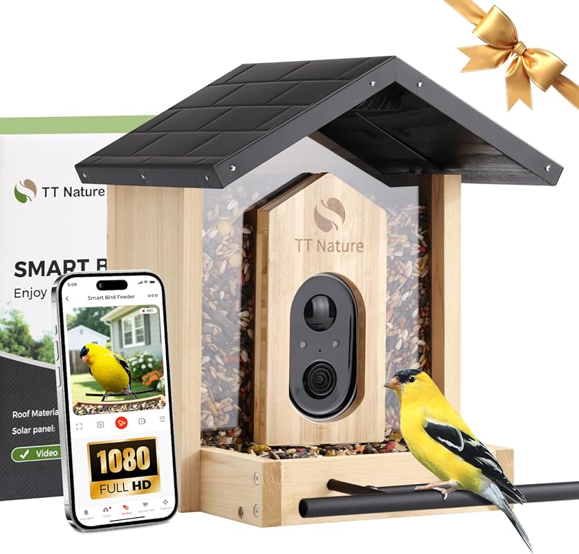 TT Nature Smart Bird Feeder with Camera. AI Identification (10,000+ Sp