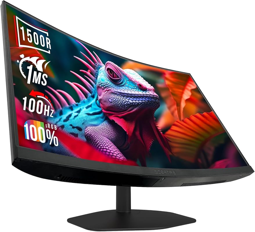 Sceptre 27-inch Curved 1080p Gaming Monitor: Ideal for PS5 with 100Hz,