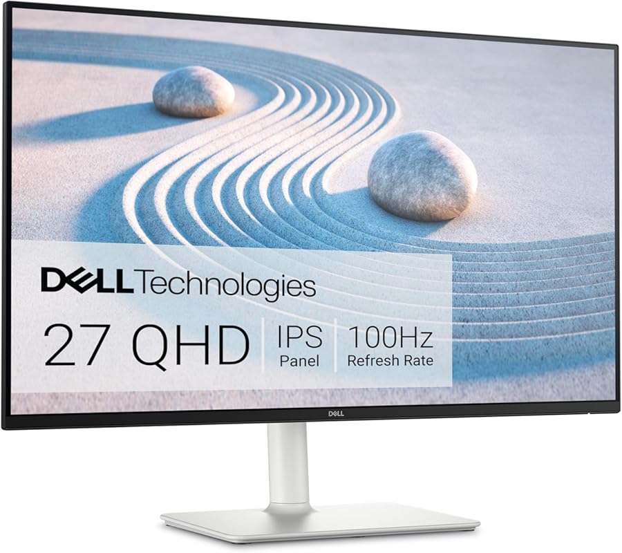 Dell S2725DS Monitor: 27-inch QHD, 100Hz, Integrated Speakers, Adjusta