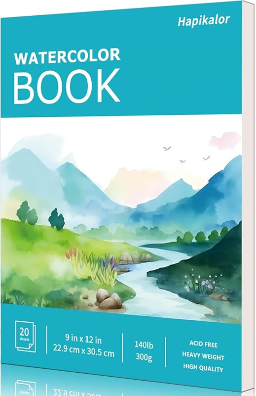 Hapikalor Watercolor Paper Pad, 9