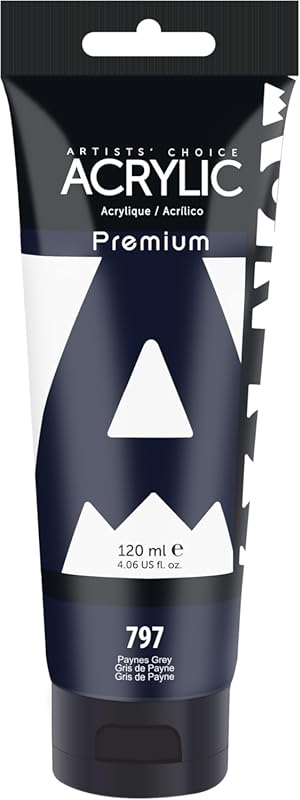 AUREUO Payne's Grey Acrylic Model Paint. Rich Pigment for Canvas, Wood