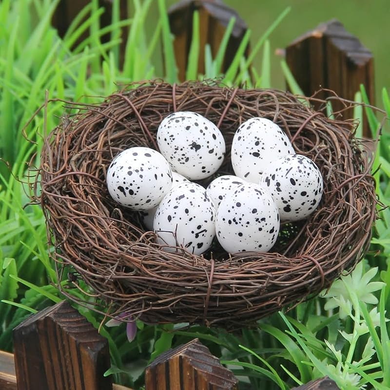 1Pc Easter Bird Nest Anti-Scratch Decorative Lightweight Egg Decoratio