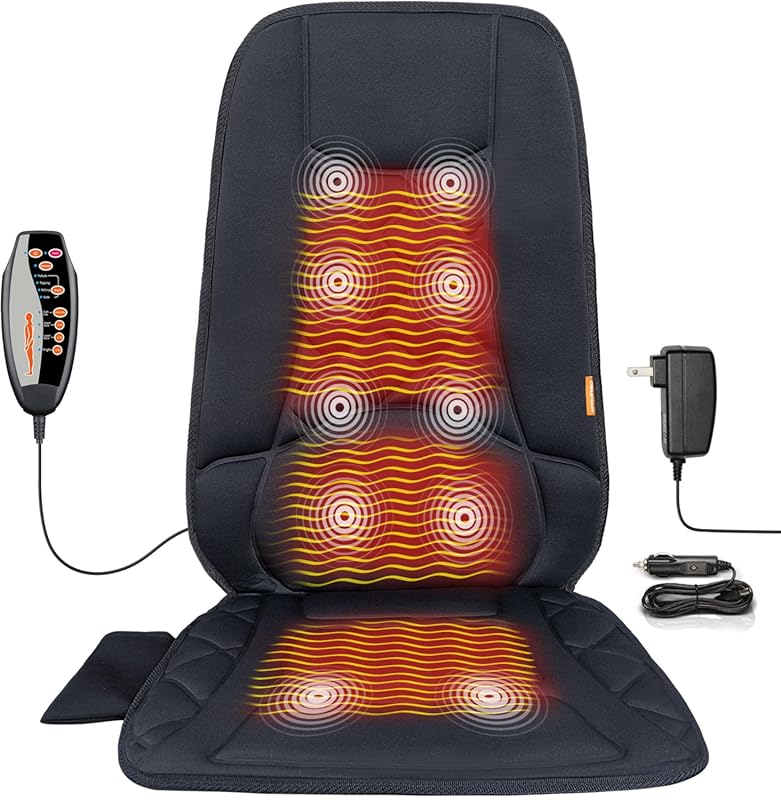 10 Vibration Motors, Massage Seat Cushion with Heat,Back Massager for