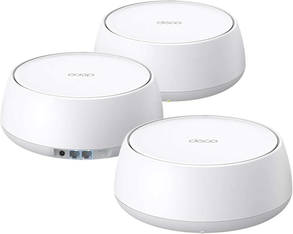 TP-Link Deco 7 BE25 BE5000 WiFi 7 Mesh System, 2.5G ports, 6600 Sq.Ft 