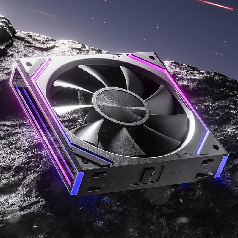 Asiahorse Dawn 120mm ARGB PWM Fan: Quiet HDB Bearings, Reverse Blade D