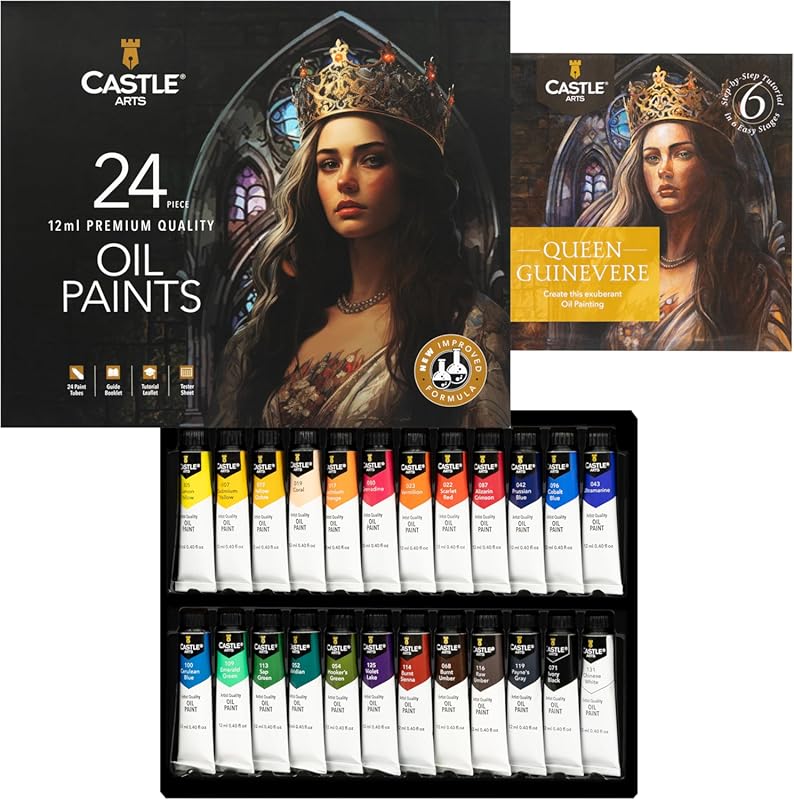 Castle Art Supplies 24 X 12ML Oil Paint Set | Great Value Set for Adul