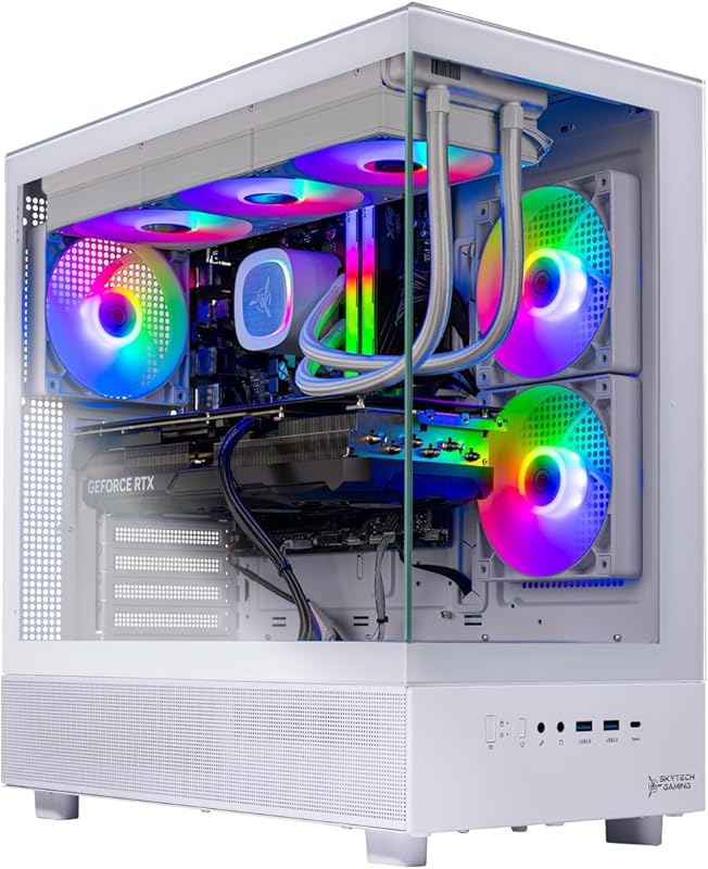 Skytech Azure 3 White Gaming: Ryzen 7 9700X, RTX 4060, 16GB DDR5, 1TB 