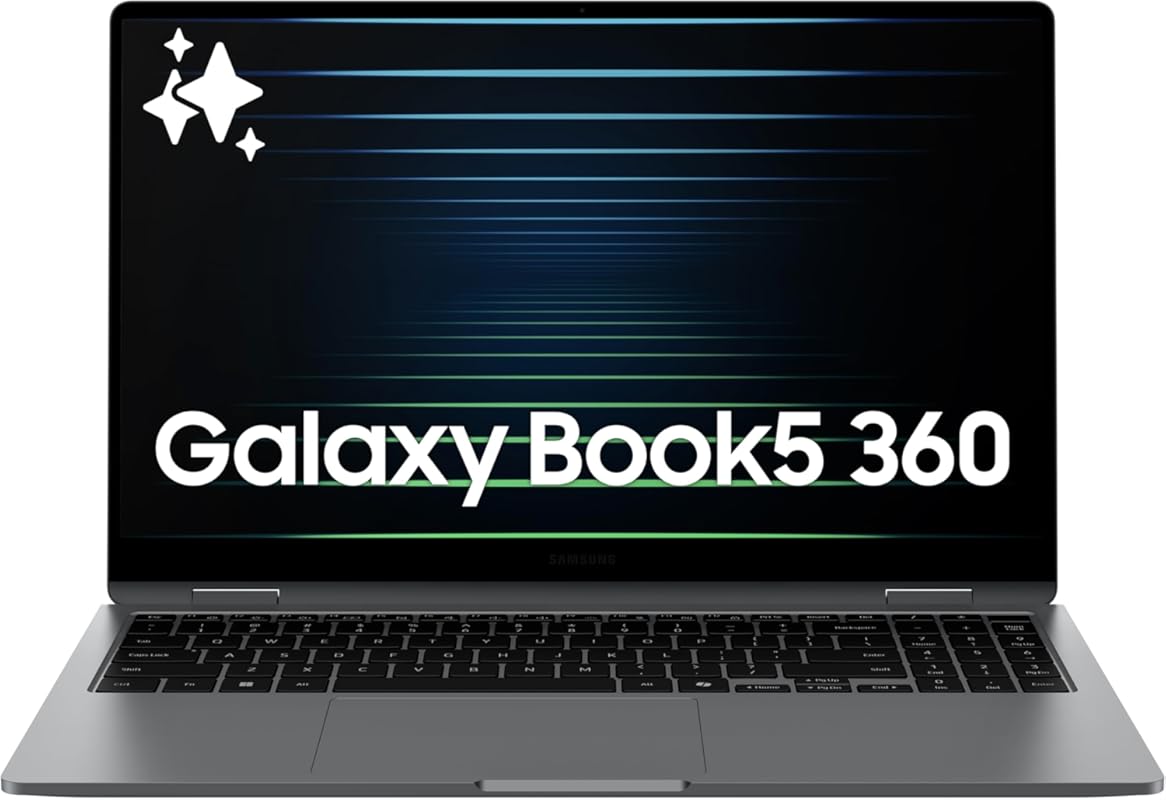 Samsung 15.6” Galaxy Book5 360 Copilot AI Laptop PC Computer, FHD AMOL