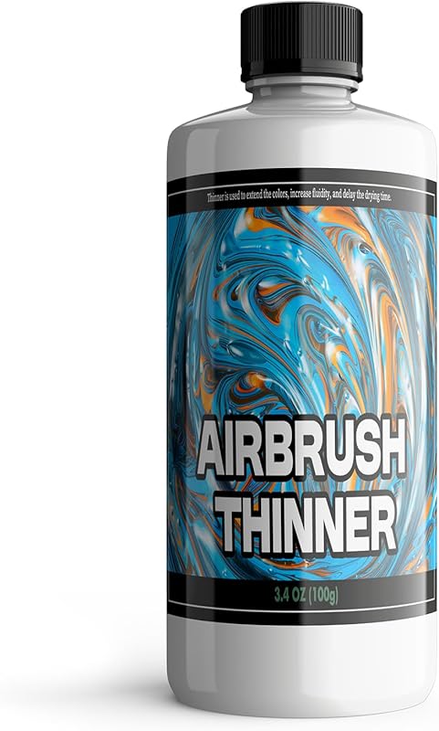 Water-Based Acrylic Paint Airbrush Thinner, 3.4 oz. Optimizes Paint Fl