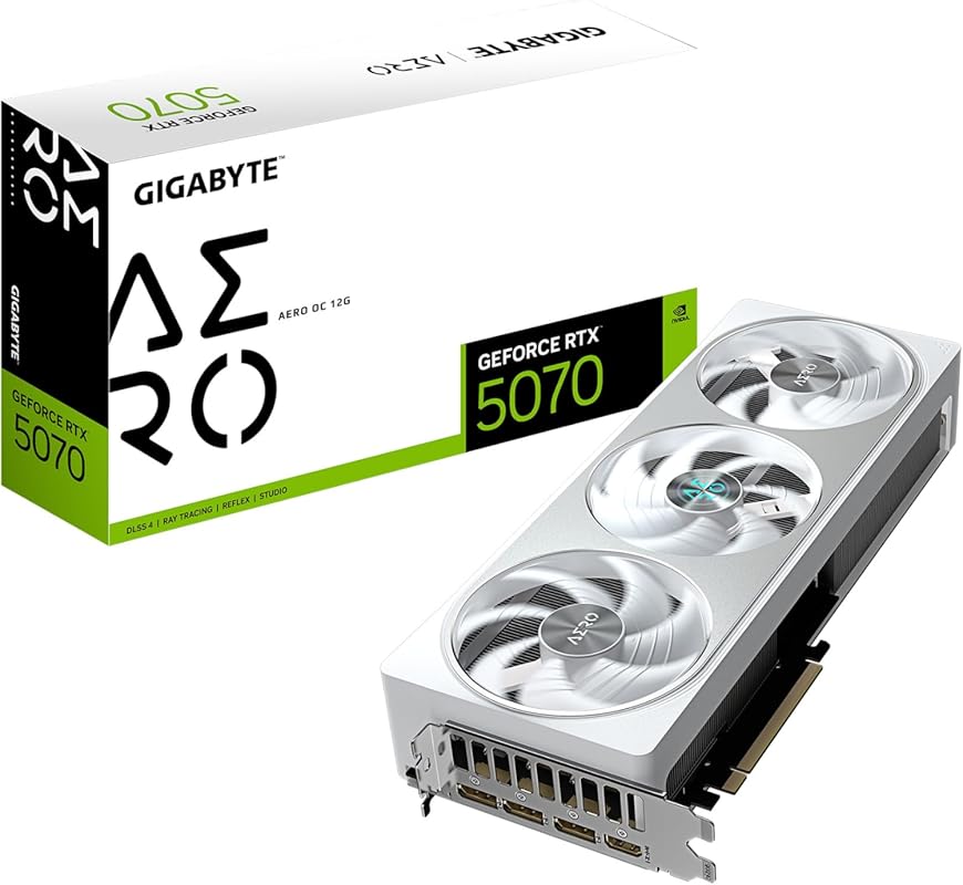 GIGABYTE GeForce RTX 5070 AERO OC 12GB GDDR7 PCIe 5.0 WINDFORCE White 