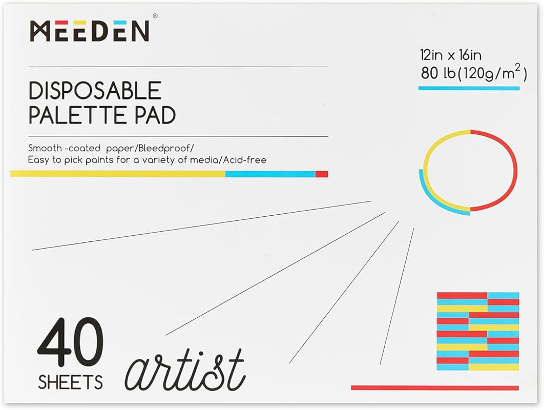 MEEDEN Artist Palette Paper Pad: 12''x16'', 40 Sheets  Paint Palette P