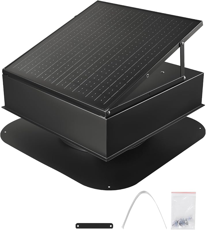 VEVOR 35W Solar Attic Fan with Auto Temp Control, 2400 CFM, for Attic,