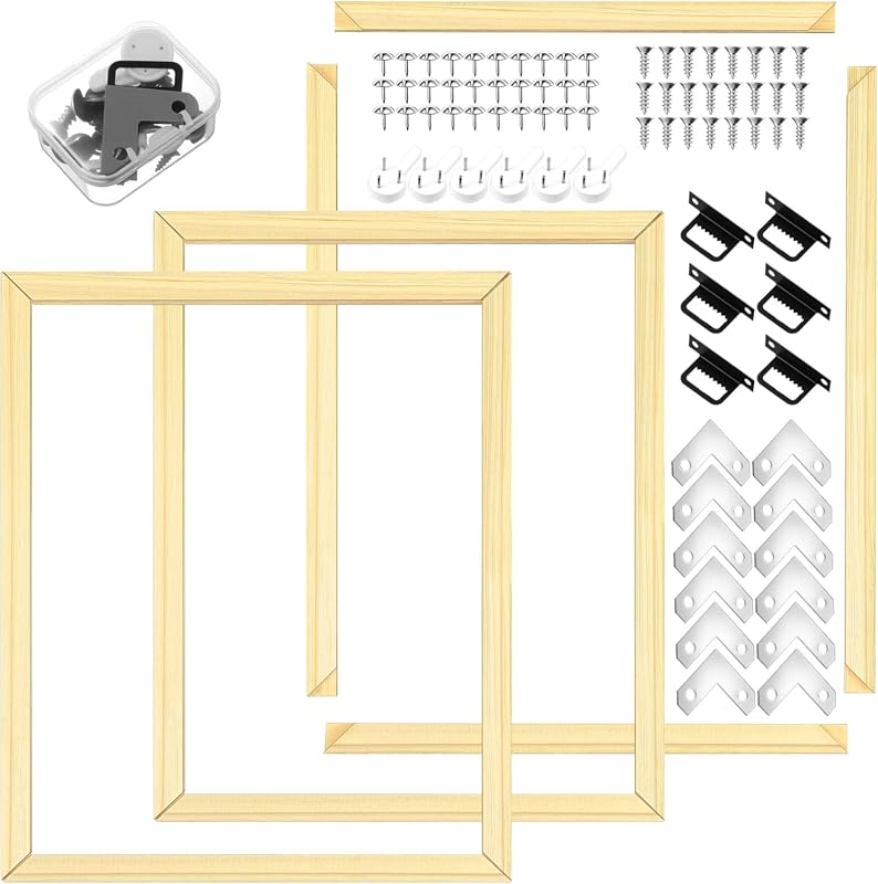 DoubleFill 3 Pack 16x20 Inch DIY Canvas Stretcher Bars Canvas Frame Wo