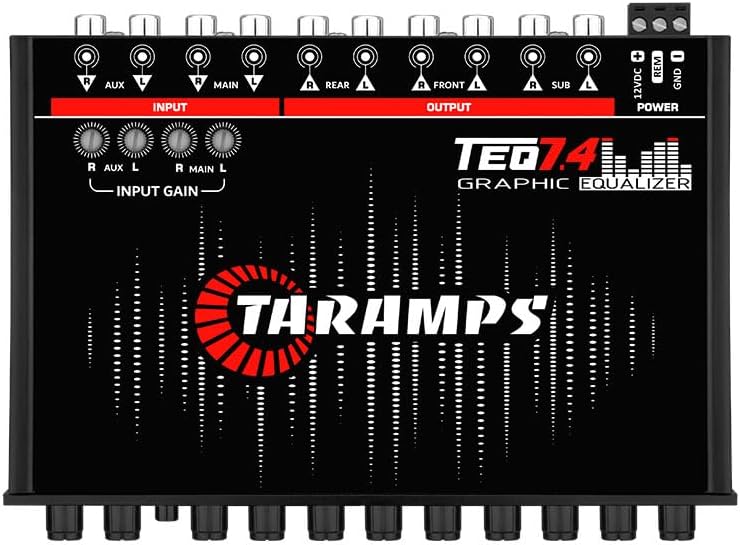 TARAMPS TEQ 7.4 Pro 7-Band Car Audio Graphic Equalizer with Subwoofer 