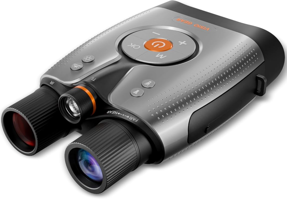 4K Full-Color Night Vision Binoculars with App Control, 64GB Card, and