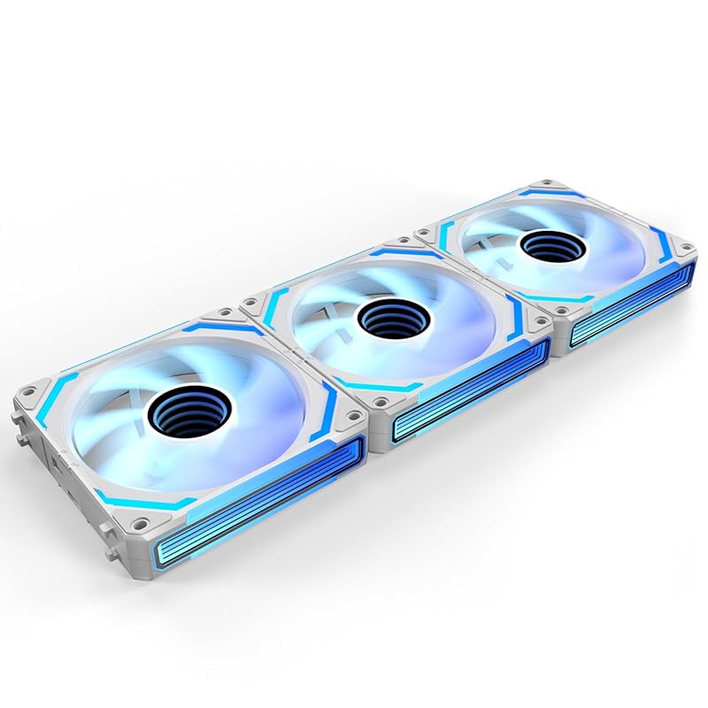 AsiaHorse COSMIQ 120mm White ARGB Infinity Mirror Case Fan, 2000 RPM, 