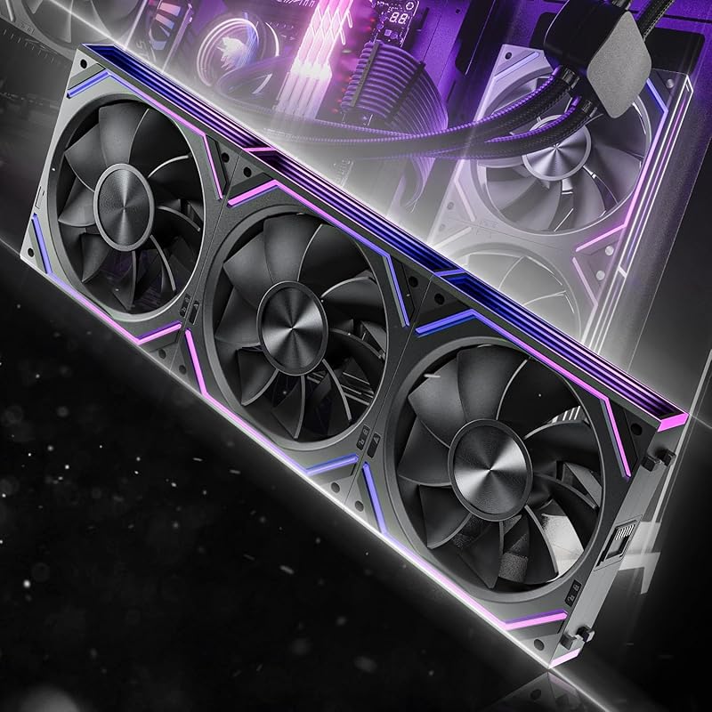 Asiahorse Dawn 120mm ARGB PWM Fan: Quiet HDB Bearings, Reverse Blade D