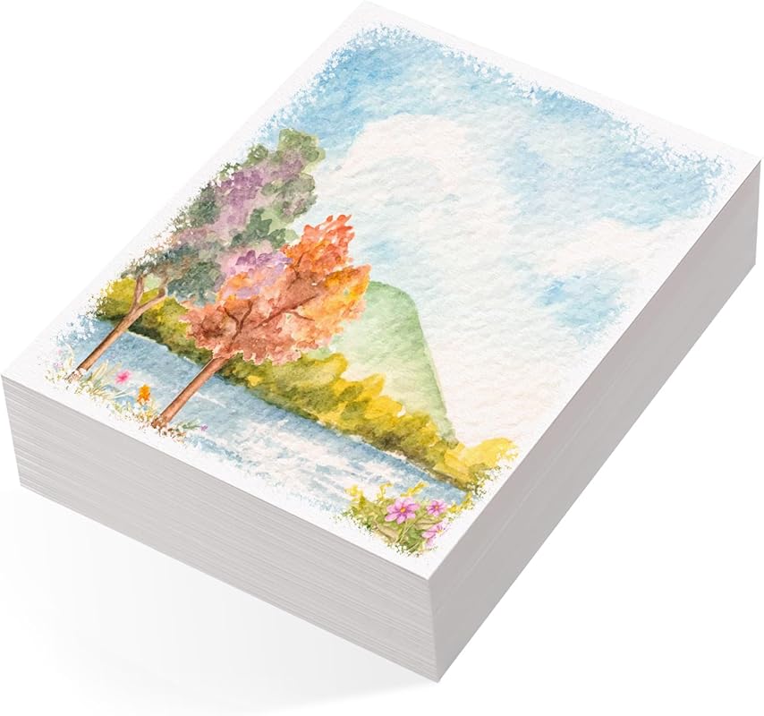 80 Sheets Watercolor Paper Bulk, 110 lb/230 GSM Cold Press Paper White