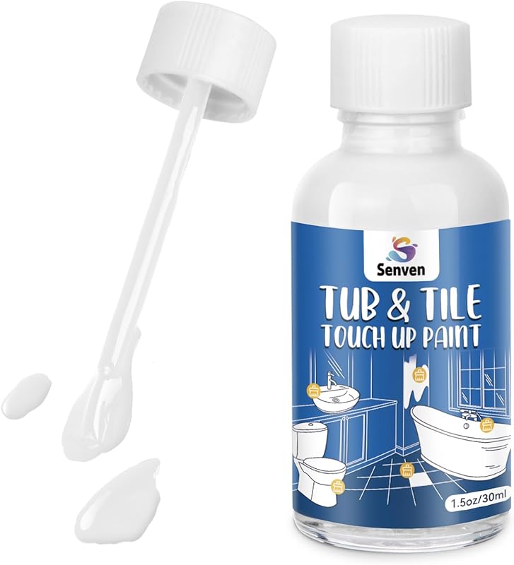 Gloss White Touch Up Paint Kit for Acrylic, Porcelain, and Enamel Bath