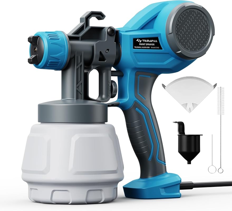 Lightweight Electric Paint Sprayer for Beginners with 4 Nozzles and 3 