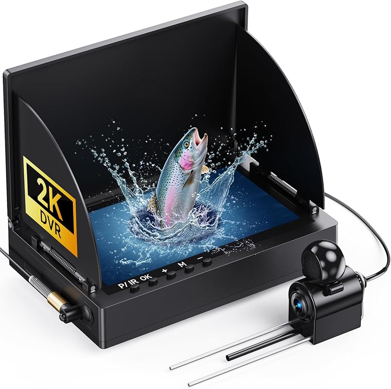 2K DVR Underwater Fishing Camera: 6-inch OLED Display, 10,000mAh Batte