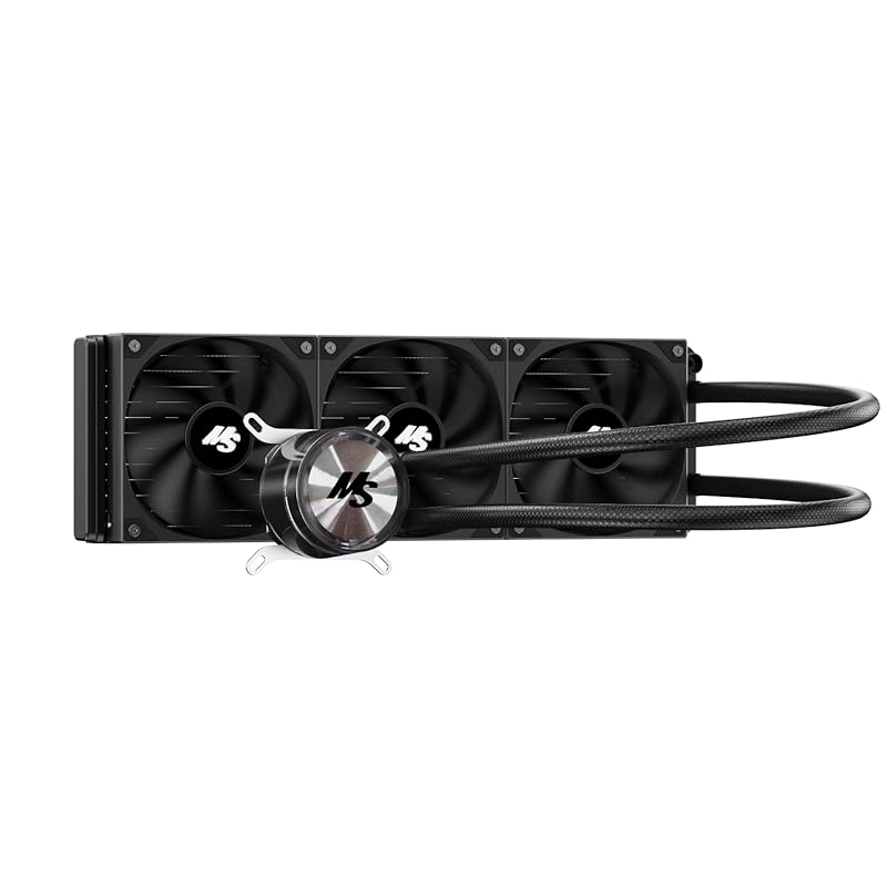 Minorsonic 360mm AIO Liquid CPU Cooler (Black): Low-Noise Design with 