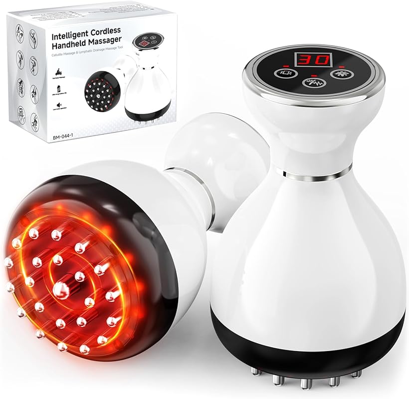 At-Home Body Sculpting & Cellulite Removal Machine: Microcurrent, Red 