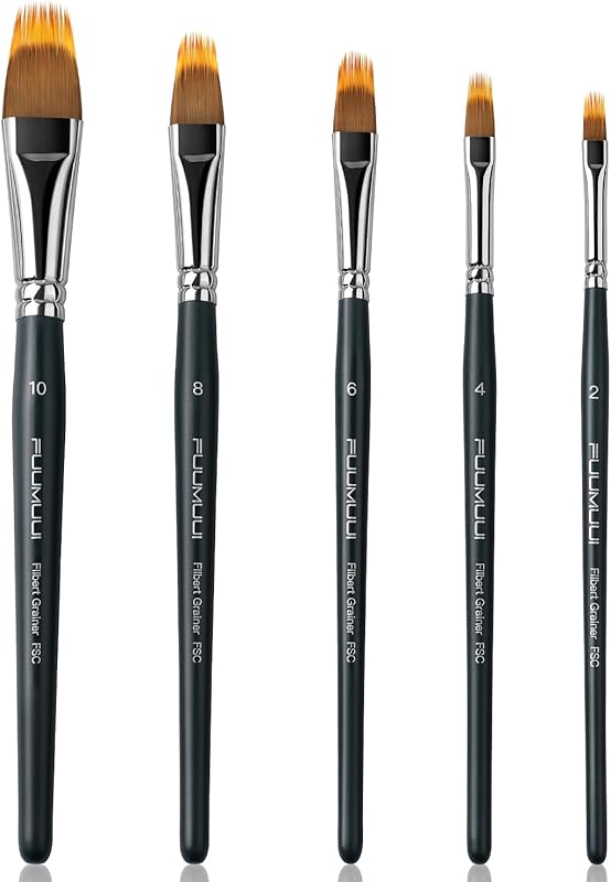 5pcs Dual-Layer Grainer Brush Set- Fuumuui Professional Synthetic Filb