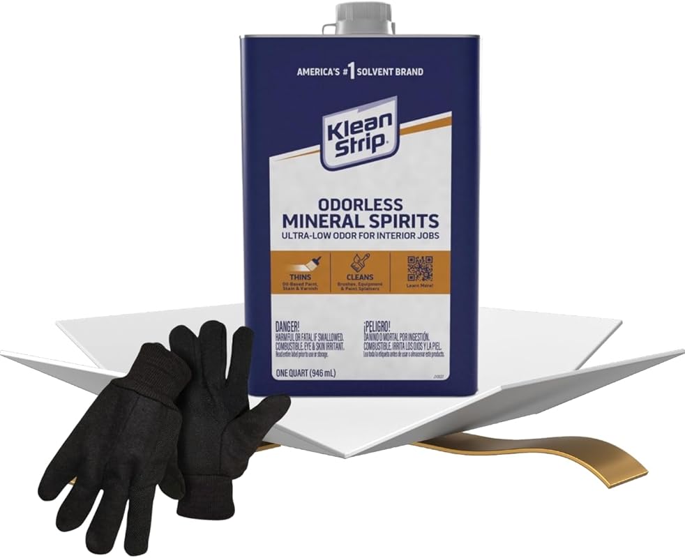 Odorless Mineral Spirits with Gloves for Oil Painting and Brush Cleani