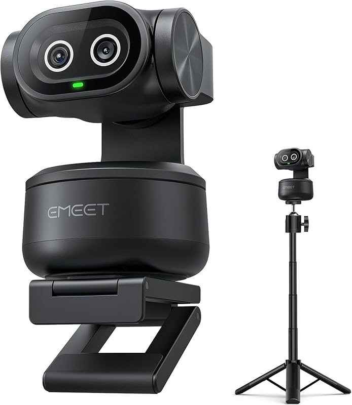 EMEET PIXY 4K AI PTZ Webcam for Podcasting: AI Tracking, Autofocus, an