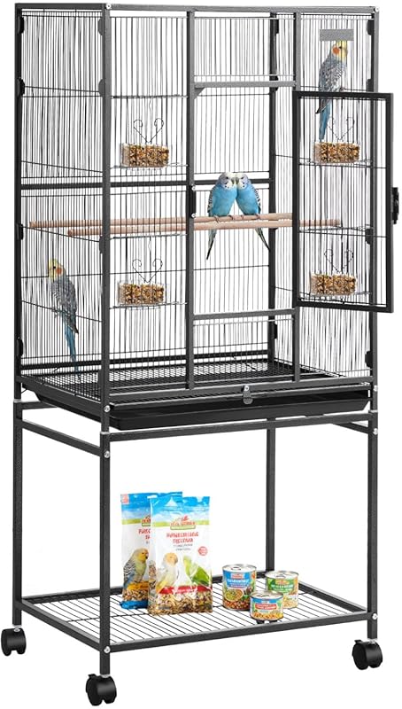 Budget-Friendly Wrought Iron Flat Top Flight Bird Cage (24.6