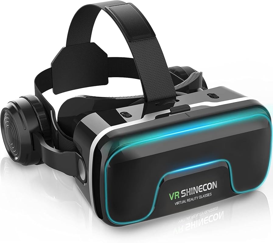 Immersive VR Headset with Built-in Headphones, 120° FOV, and Aspherica
