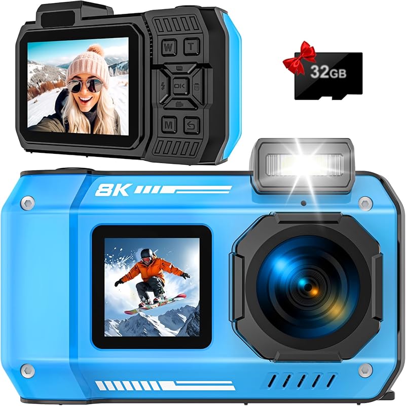 Best 8K 70MP Underwater Camera for Snorkeling - Rugged, 33FT Waterproo