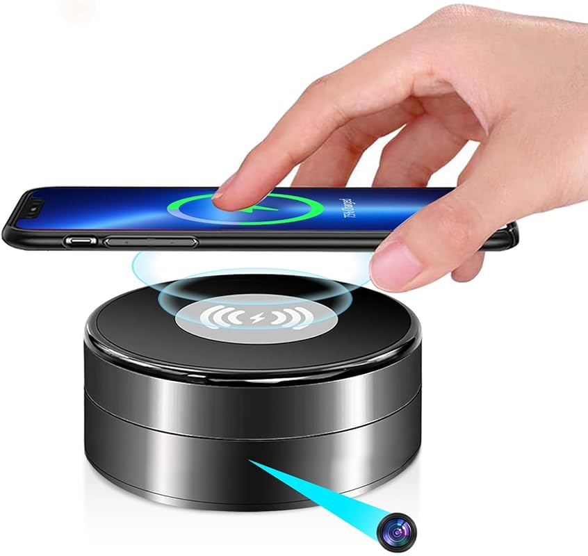 Best 1080P Hidden Spy Camera: Wireless Charger Nanny Cam with 160° Len
