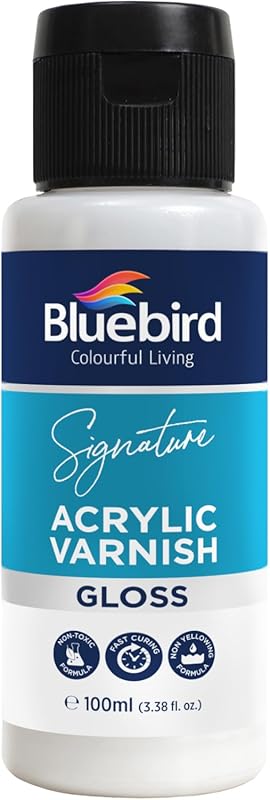 Bluebird Signature Gloss Varnish for Acrylic Painting, Non-Yellowing, 