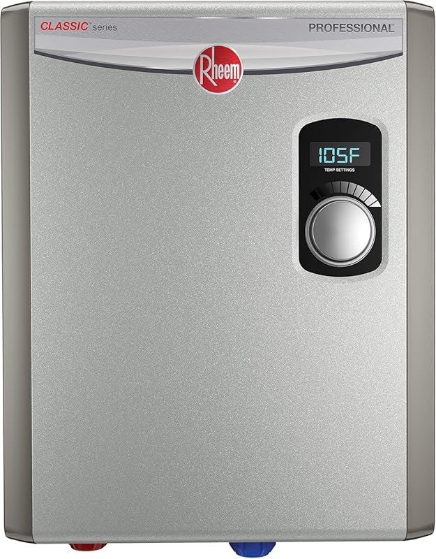 Rheem Electric Tankless Water Heater, 18kW 240V for Whole Home Hot Wat