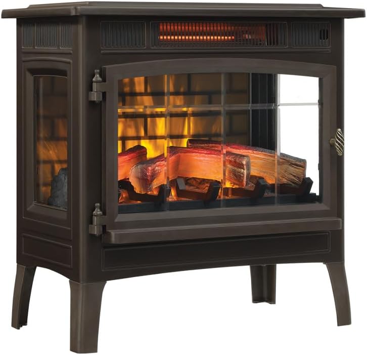 Duraflame Freestanding Electric Fireplace Stove Heater with Realistic 
