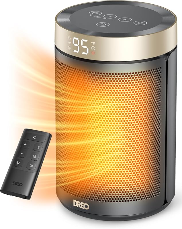 DREO Space Heater, Portable Electric Heaters for Indoor Use with Therm