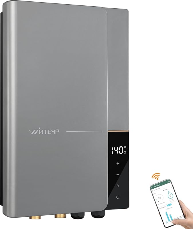 WINTEMP Electric Tankless Water Heater, 27kW 240V, Whole House with Wi