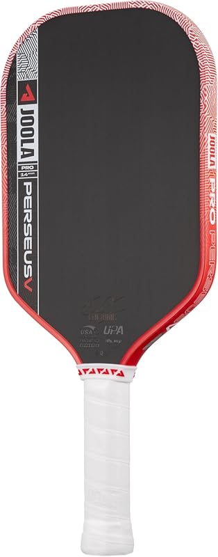 JOOLA Pro V 14mm Pickleball Paddle: Raw Carbon Fiber Textured Surface,